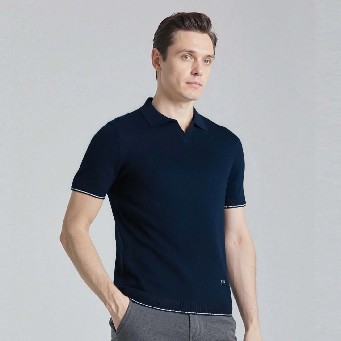 Men's Breathable Short Sleeve Polo Shirt - VogeLuxe
