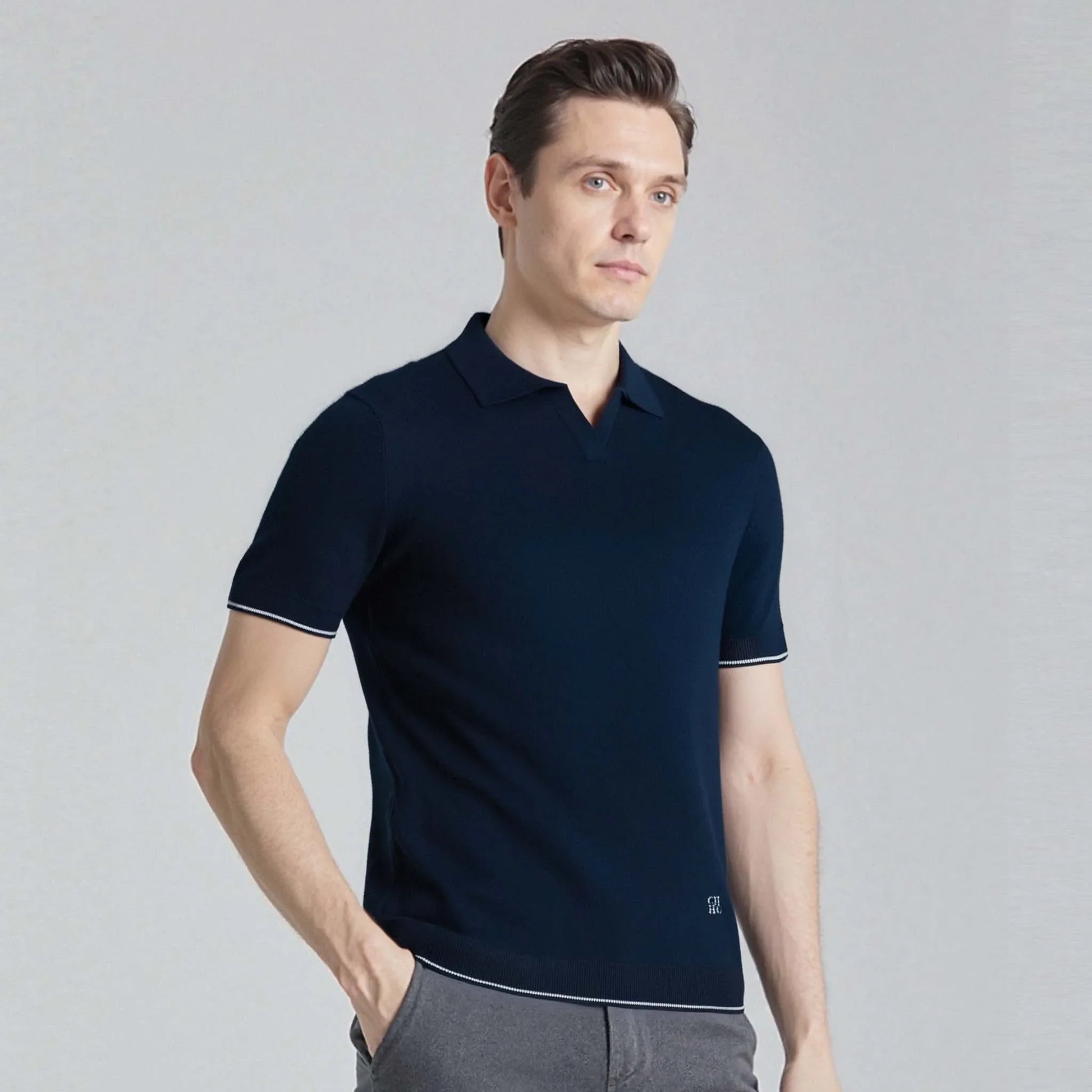 Men's Breathable Short Sleeve Polo Shirt - VogeLuxe