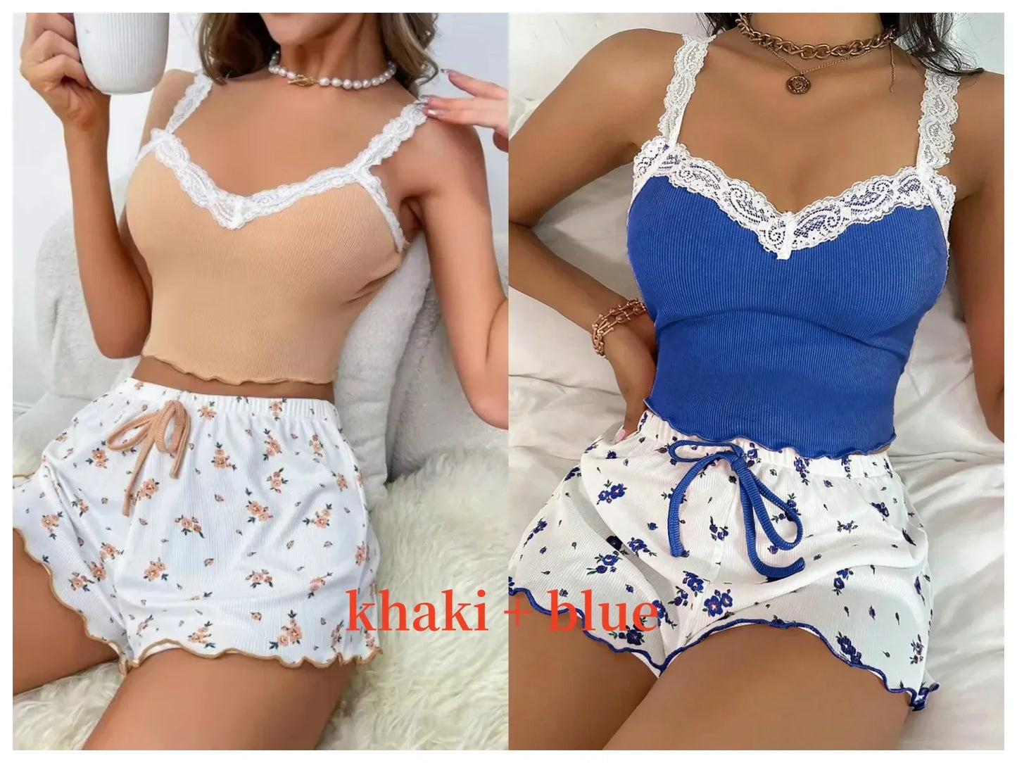 Ladies Soft Floral Sleep Pajama Set