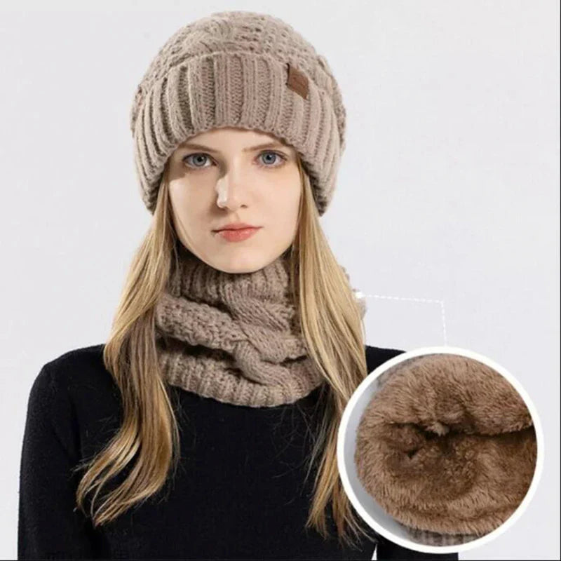Cozy Warm Knit Hat and Scarf Set - VogeLuxe