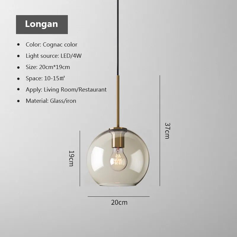 Sleek Metal LED Hanging Lamp