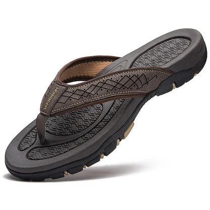 Men's Waterproof Beach Flip Flops - Breathable Summer Shoes