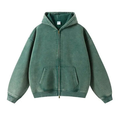 Premium Distressed Full Zip Urban Hoodie
