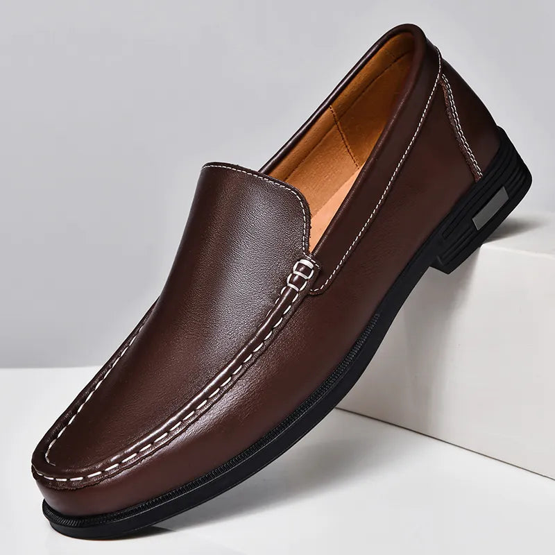 Comfortable Leather Slip On Loafers for Men
