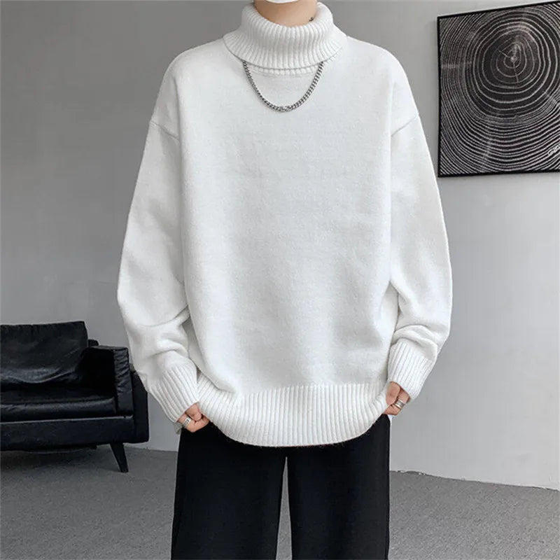 Cozy Mens Large Turtleneck Winter Sweater - VogeLuxe