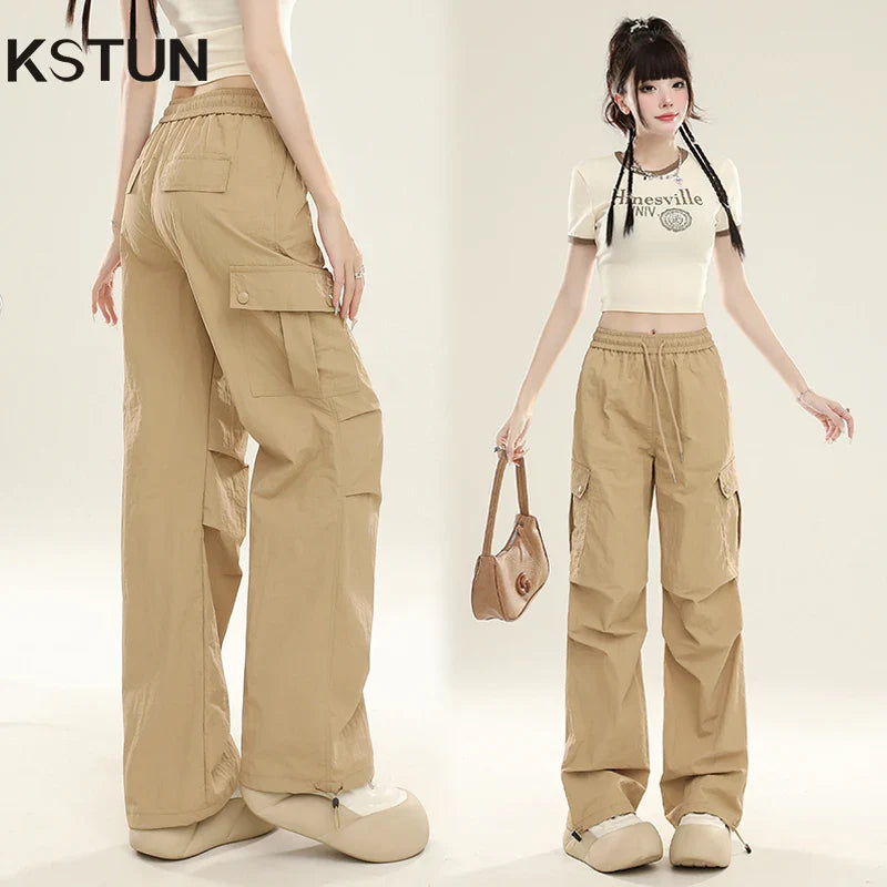 Comfy Summer Loose Fit Cargo Pants - BritishElegance