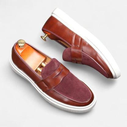 VogeLuxe | Men’s Hybrid Leather Penny Loafers