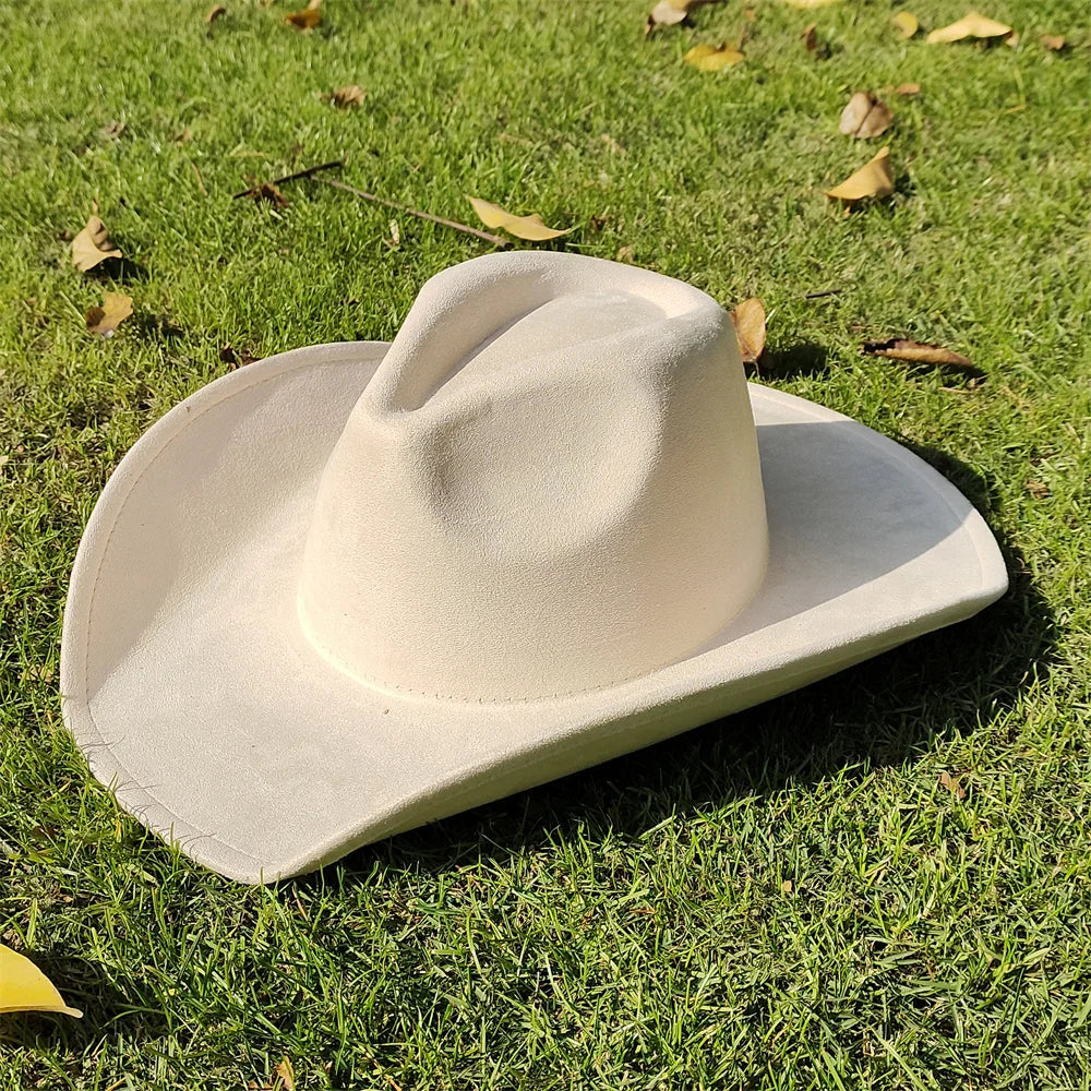 Soft Wide Brim Cowboy Hat Adjustable Size
