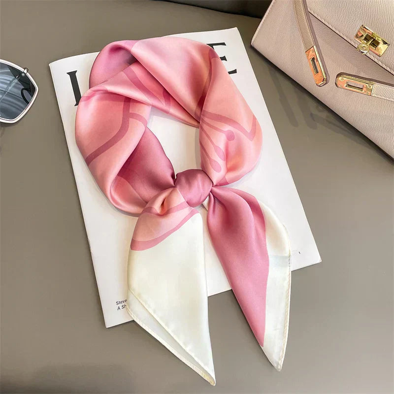 Soft Plaid Scarf for Women Neck Hair Accessory