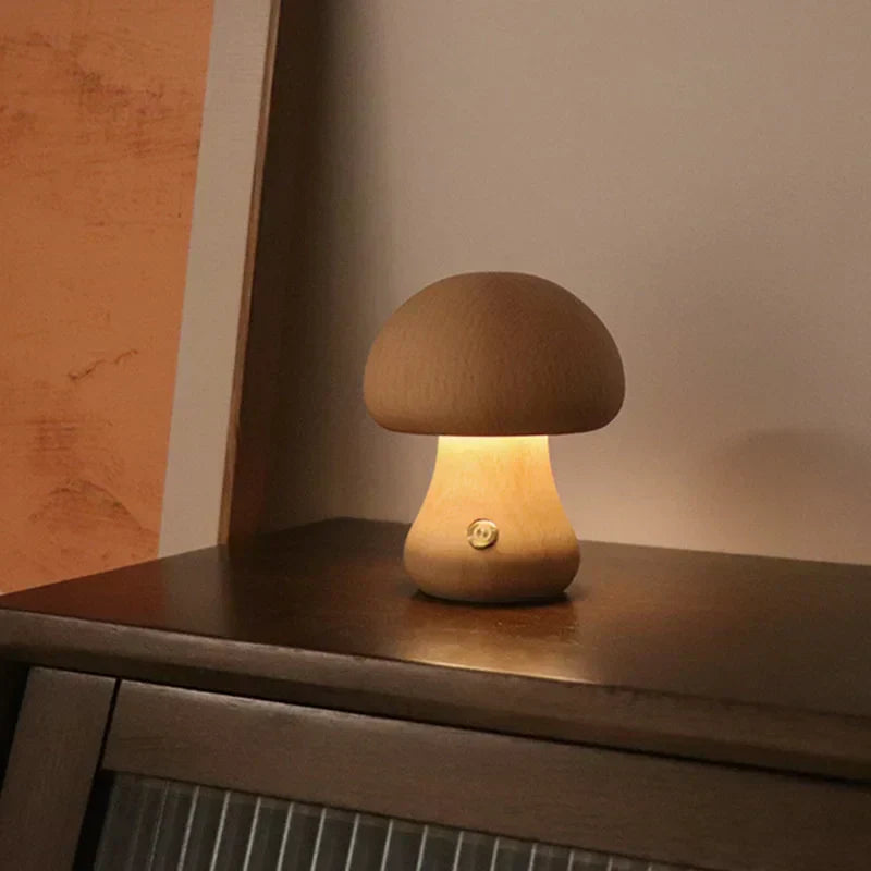 Natural Wood LED Desk Lamp