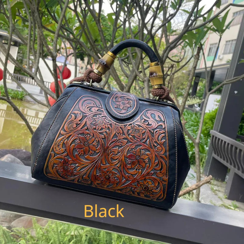 Genuine Leather Vintage Ladies Shoulder Bag