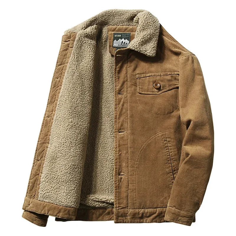 Luxury Soft Corduroy Parka Coat for Men