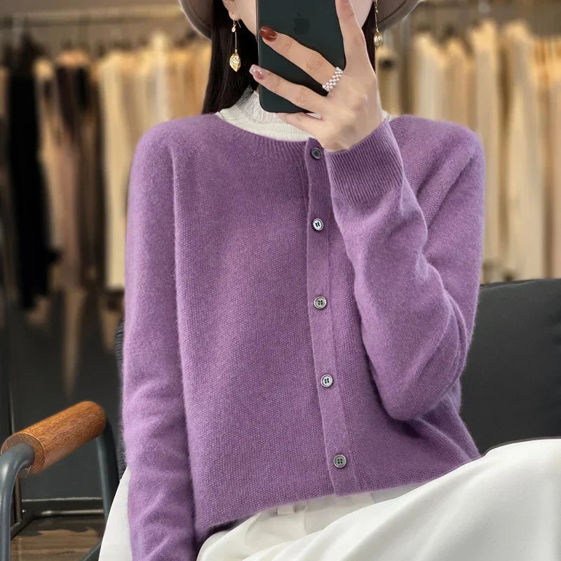 Soft Women's Open Front Wool Sweater