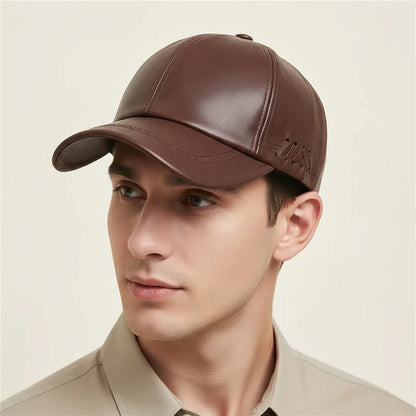 Authentic High Quality Leather Baseball Cap
