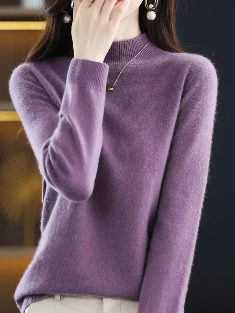 Soft Women's Merino Wool Crew Neck Sweater