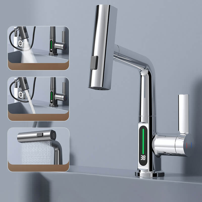Flexible Kitchen Faucet with Long Pull Out Spray Head