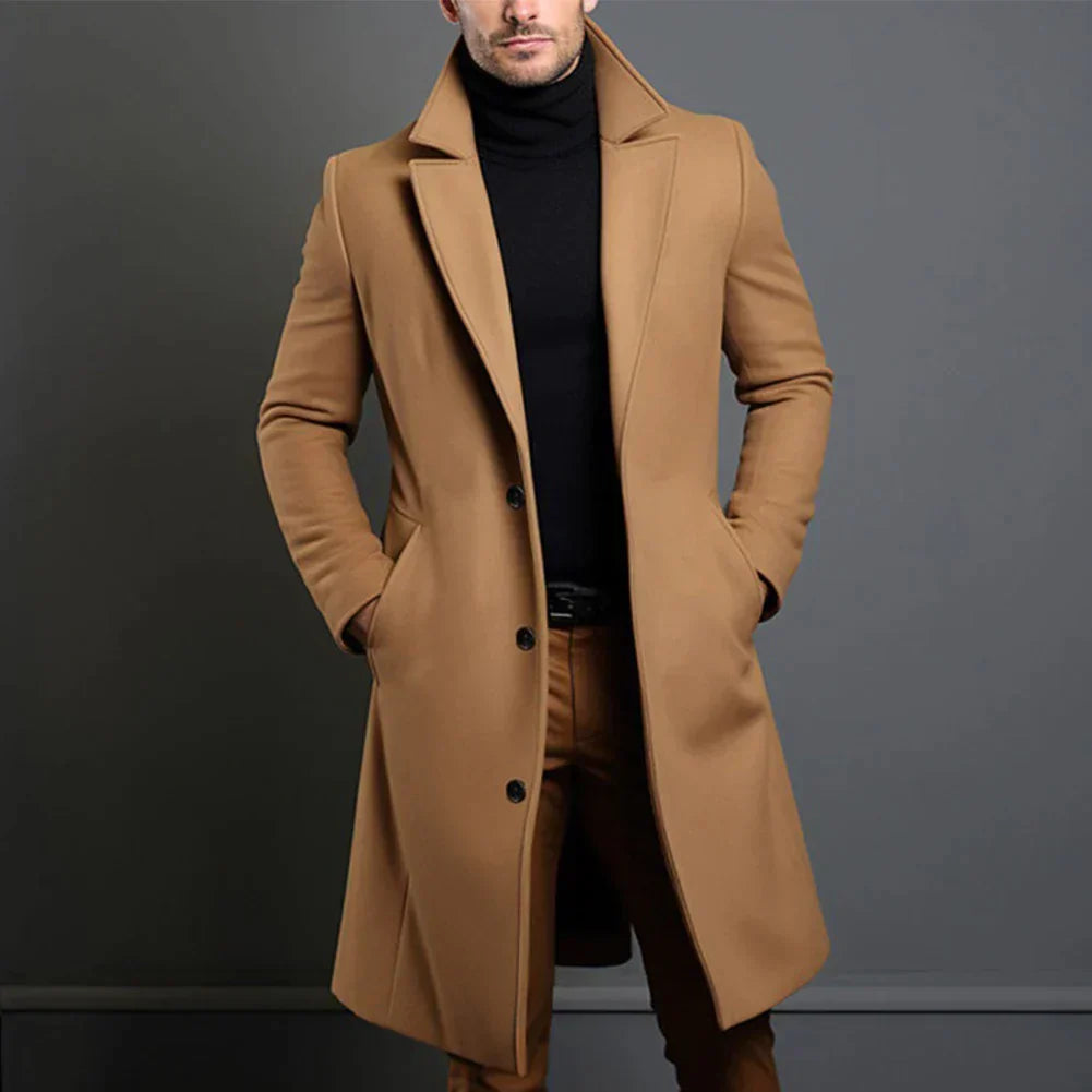 Slim Fit Men's Formal Winter Overcoat - VogeLuxe