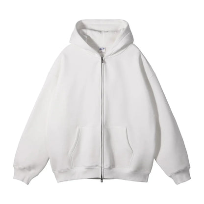 Warm Thick Fleece Zip Up Hoodie Jacket