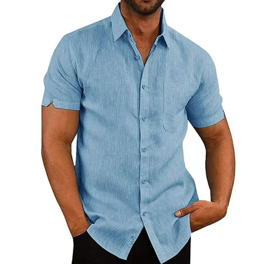Casual Breathable Summer Shirt - VogeLuxe