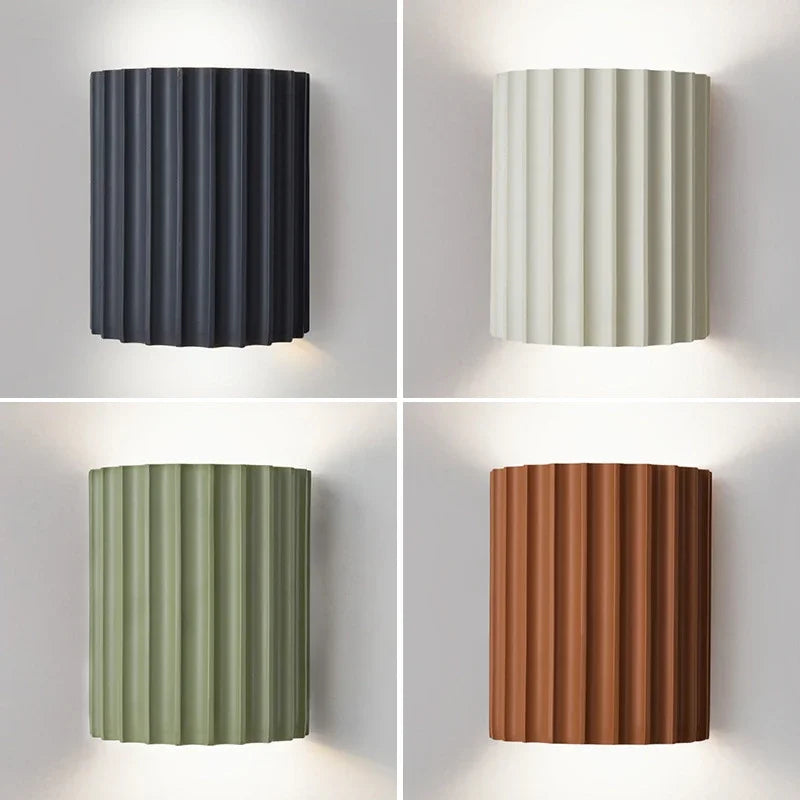 Contemporary White Resin Wall Light - VogeLuxe