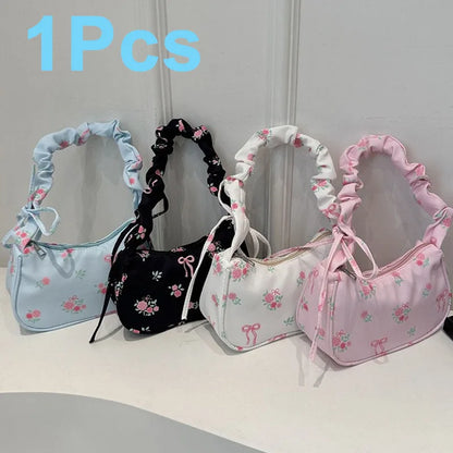 Cute Floral Fabric Tote Shoulder Bag - VogeLuxe
