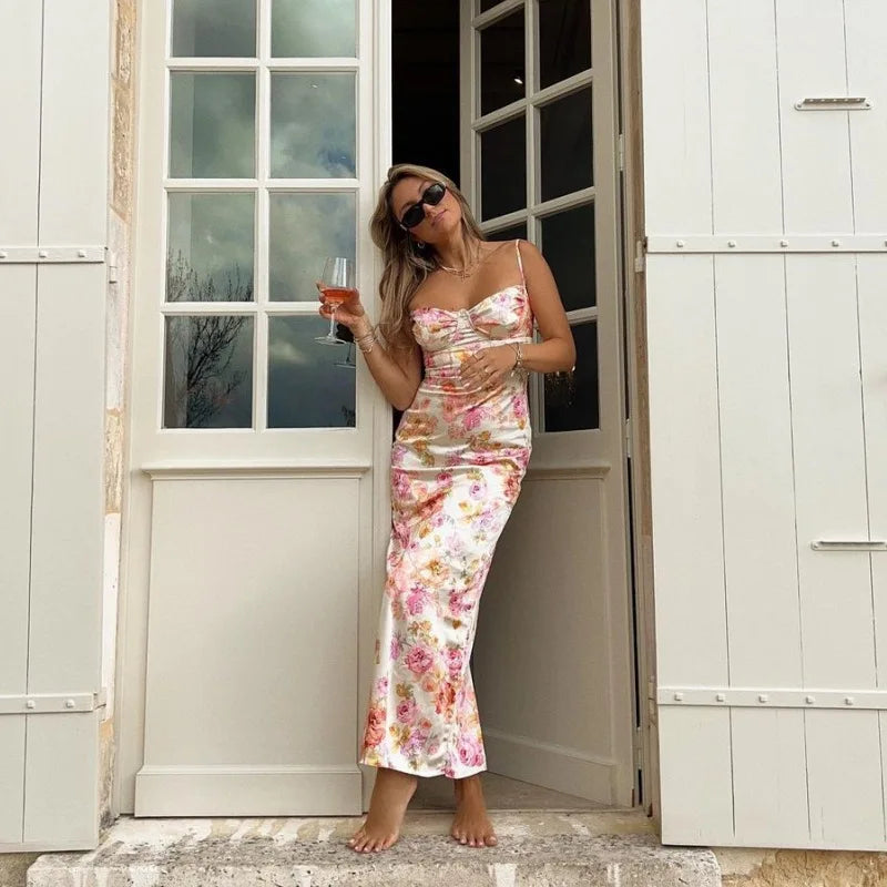Beautiful Strap Maxi Dress – Chic Summer Party Gown - VogeLuxe