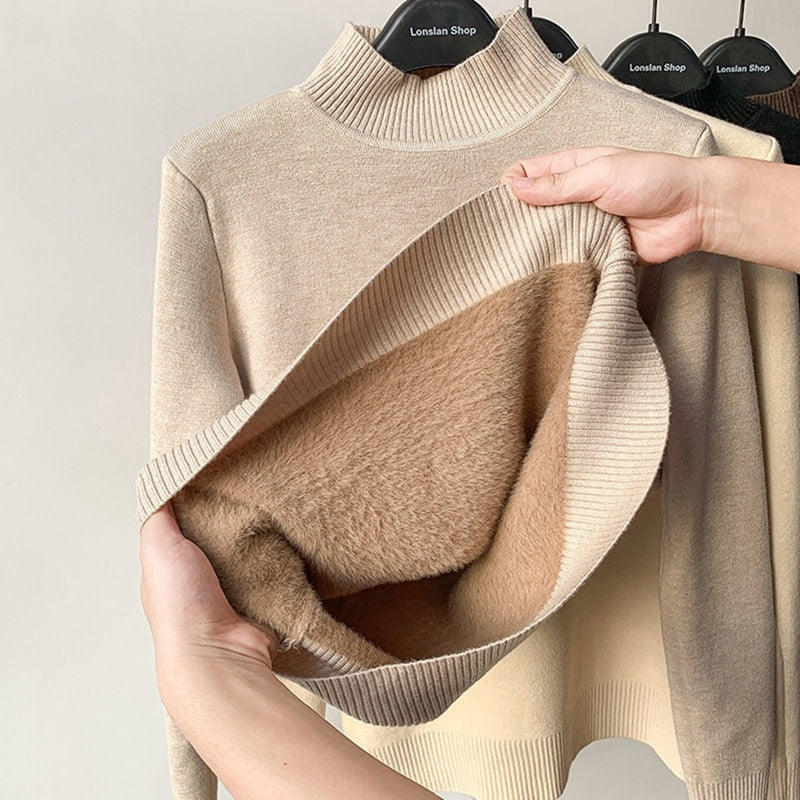 Cozy Winter Knit Turtleneck Sweater