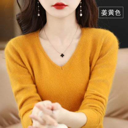 Luxurious Cashmere V Neck Sweater for Women