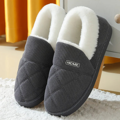 Cozy Faux Fur Ankle Slippers – Soft Warm Indoor Shoes