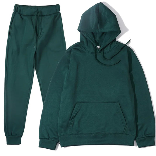 Classic Crew Neck Sweat Suit Set - VogeLuxe