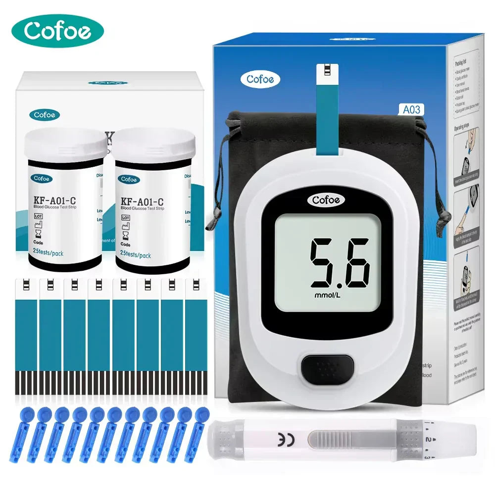 Accurate Blood Sugar Test Meter Kit with Strips - VogeLuxe