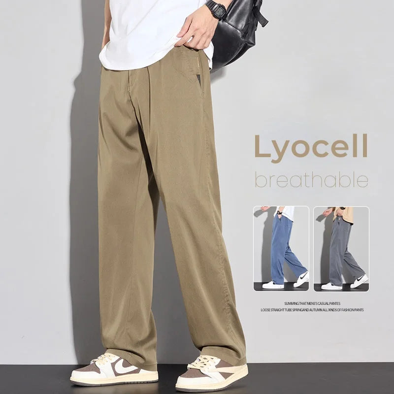 Men's Cool Summer Trousers - Comfortable Stretch Pants - BritishElegance
