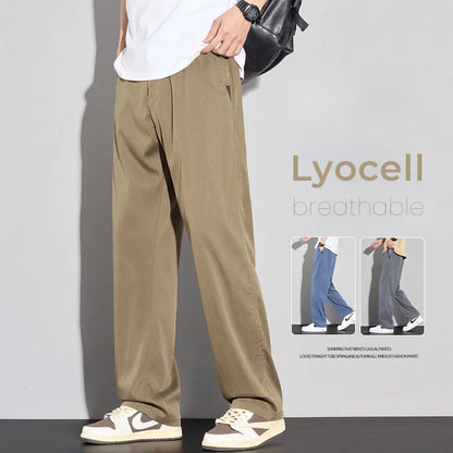 Men's Cool Summer Trousers - Comfortable Stretch Pants - BritishElegance