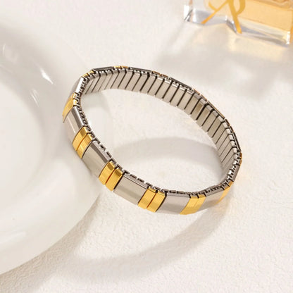 Rose Gold Metal Heart Stretch Bracelet