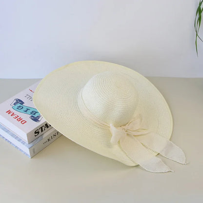 Lightweight Packable Straw Sun Hat with Ribbon