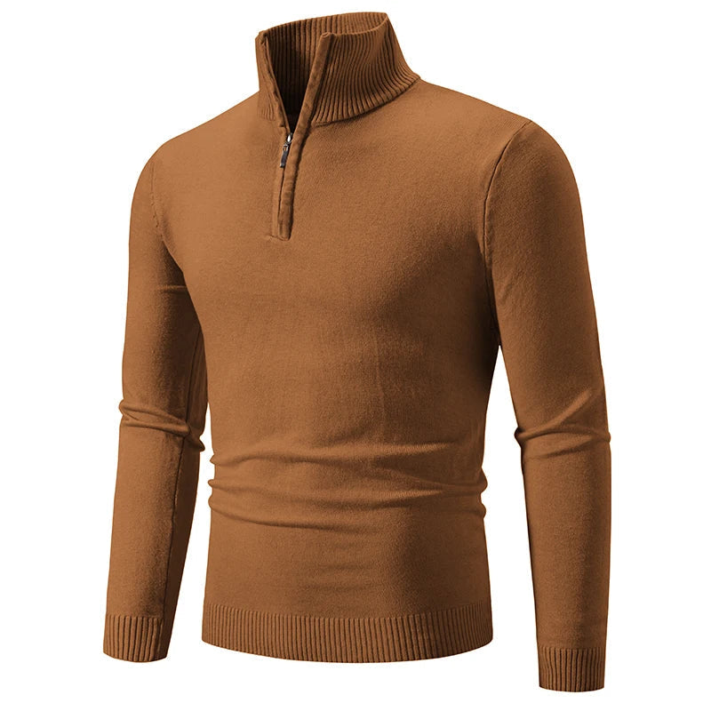 Comfy Men's Quarter Zip Winter Sweater