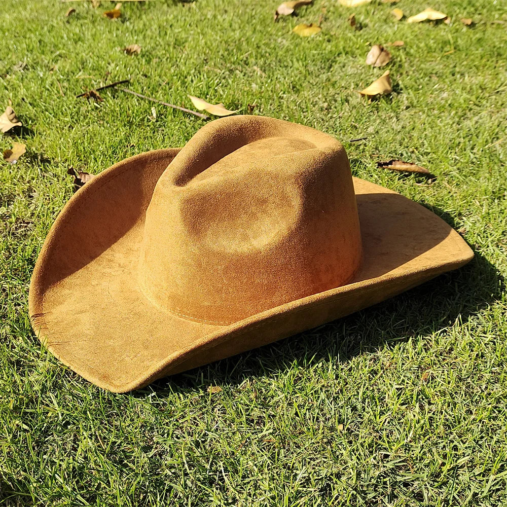 Soft Wide Brim Cowboy Hat Adjustable Size