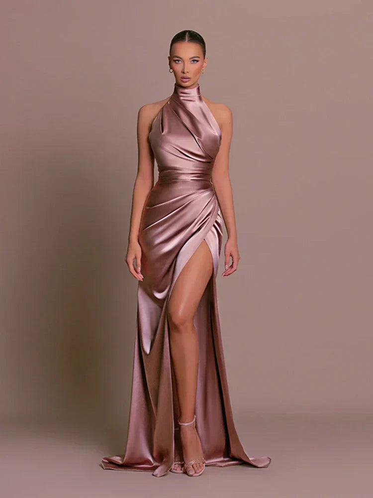 Chic Formal Side-Slit Party Dress - VogeLuxe