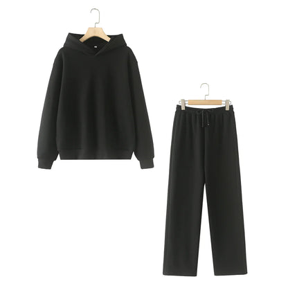 Comfy Women's Hoodie and Straight Leg Pants Set