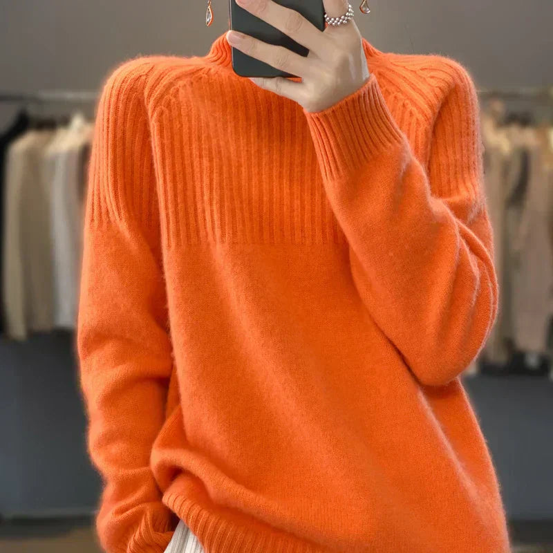 Cozy Women's Soft Wool Turtleneck Sweater