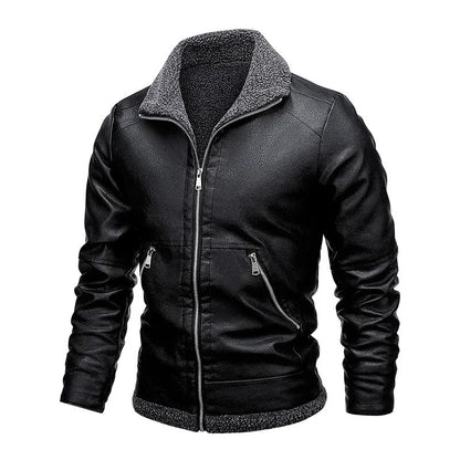 Men's Fitted Premium Leather Biker Jacket