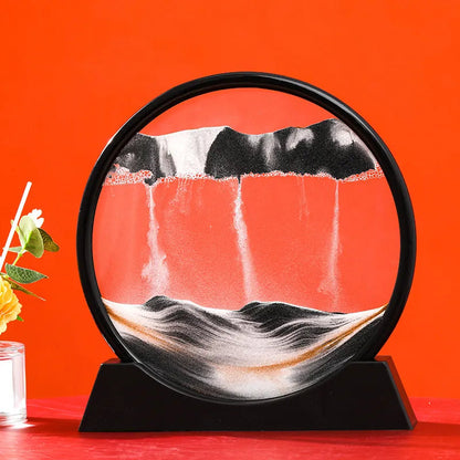 Decorative Glass Hourglass With Colorful Moving Sand