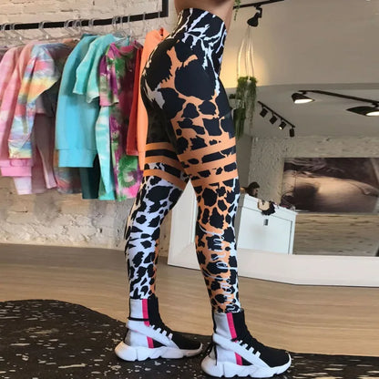 Flattering Animal Print High Waist Leggings - Shapewear - VogeLuxe