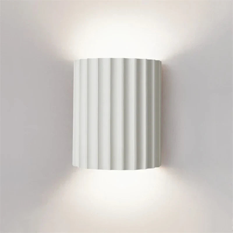 Contemporary White Resin Wall Light