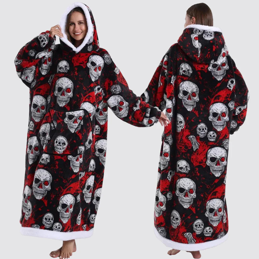 Cozy Wearable Hooded Blanket for Adults