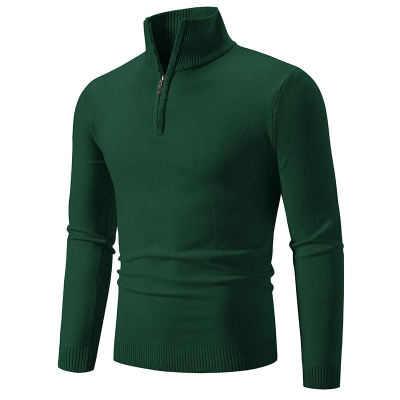 Comfy Men's Quarter Zip Winter Sweater