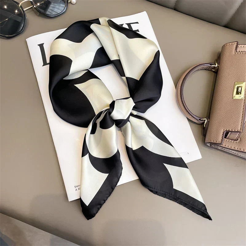 Soft Plaid Scarf for Women Neck Hair Accessory