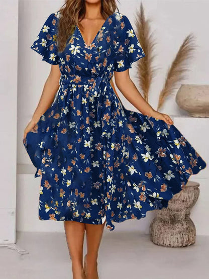Beautiful Floral Midi Dress for Women - VogeLuxe