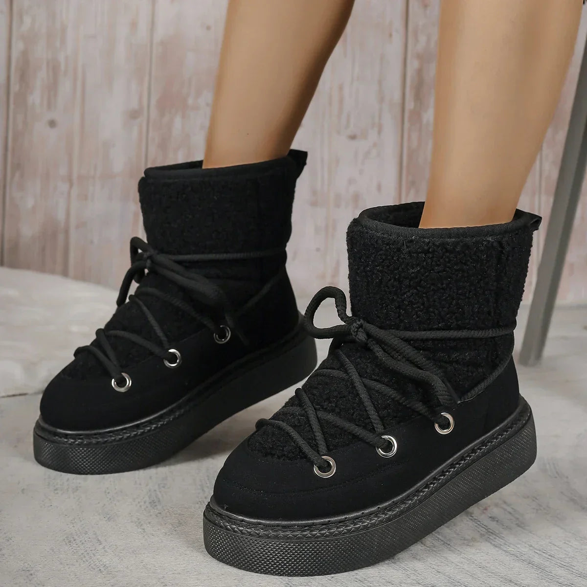 Warm Women's Buckle Snow Boots