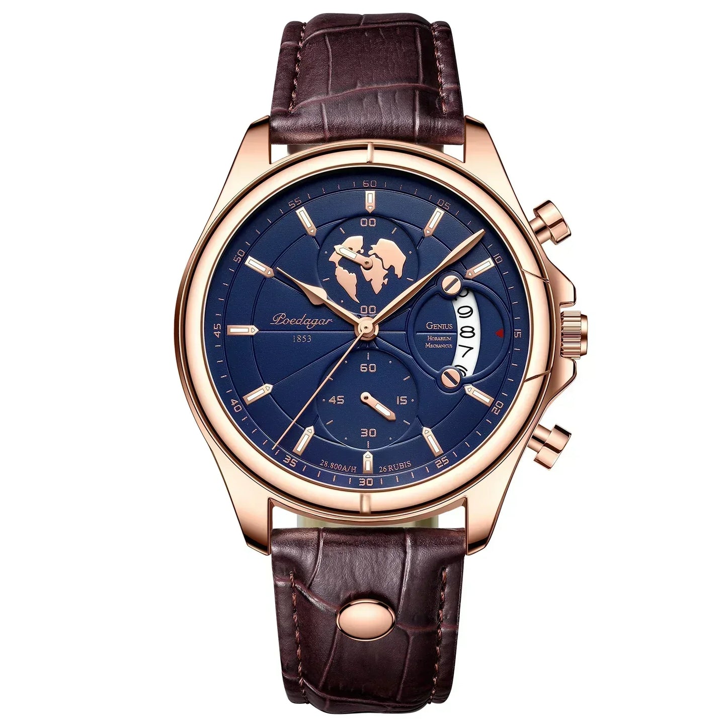 Leather Strap Men's Watch - VogeLuxe